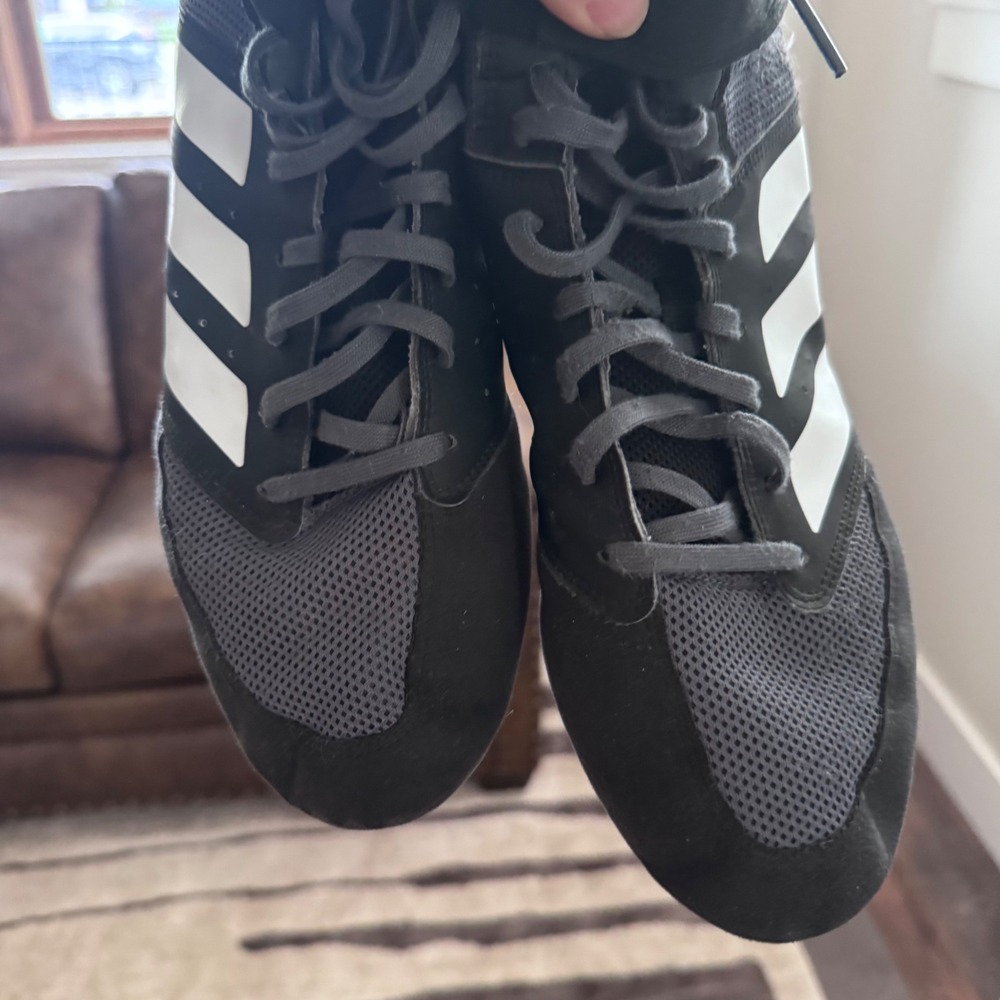 Adidas Mat Wizard 5 Wrestling Shoes Black Carbon White FZ5391 Mens 11.5 - Picture 4 of 7